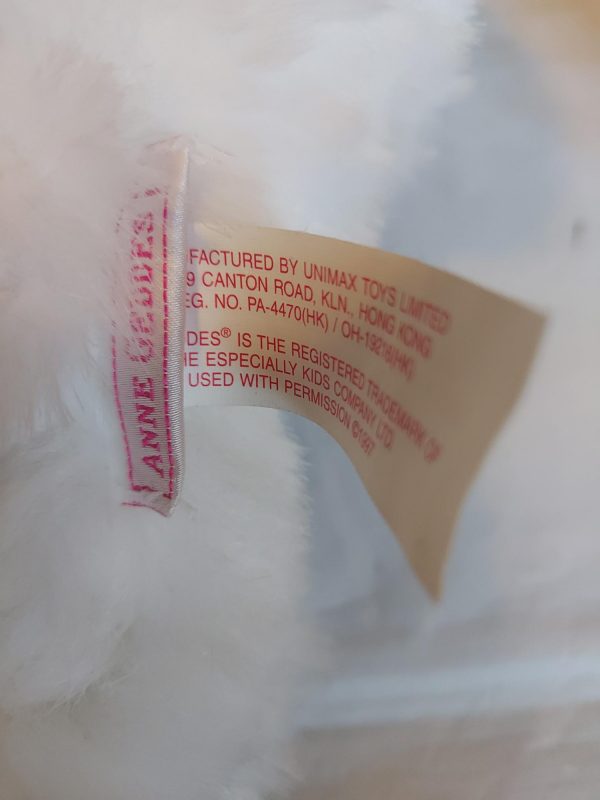 Anne Geddes konijn wit groot label